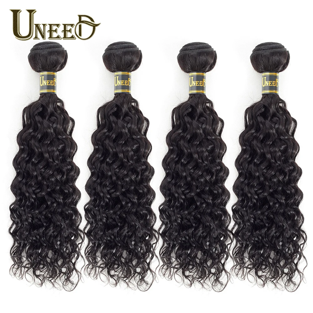 Uneed Hair Brazilian Water Wave Human Hair Bundles 8\