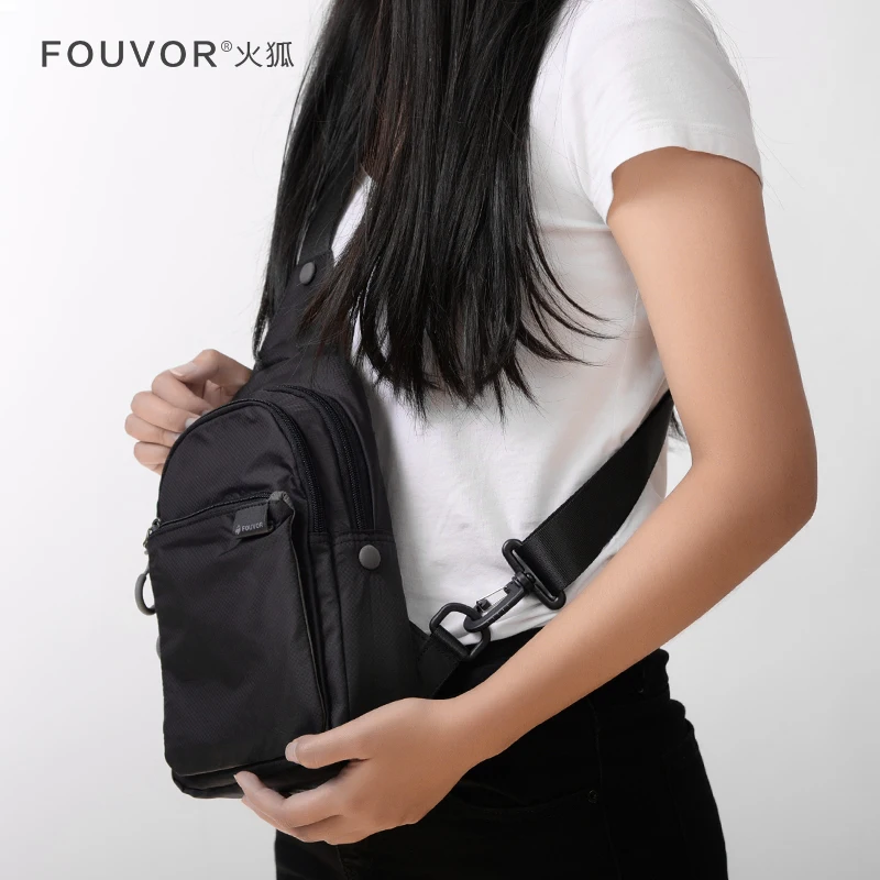 Fouvor Fashion Casual Women Small Chest Bag Outdoor Sports Messenger Bag Travel Canvas Backpack 2802-05