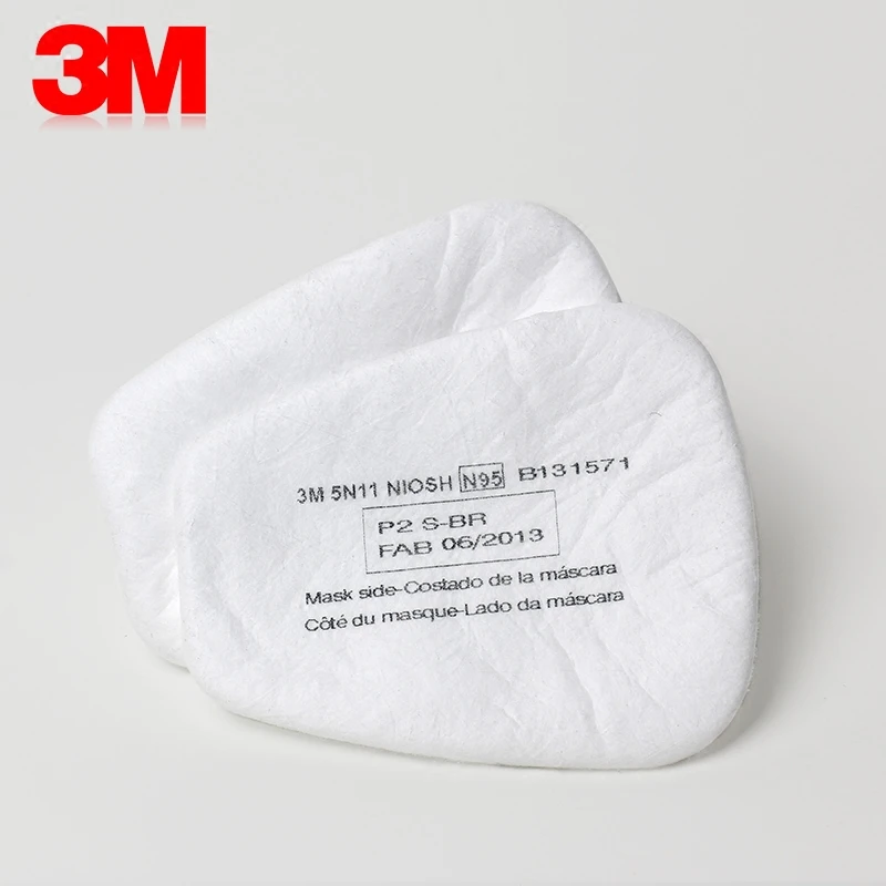 10pcs Original 3M 5N11 Dust-Proof Cotton Filter Replaceable For 6200/7502/6800 Chemical Respirator Gas Mask Spraying Painting