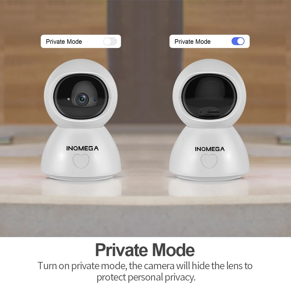 Inqmega-ワイヤレスIPカメラ,暗視機能付きセキュリティ監視カメラ,WiFi,1080p,屋内,家庭用