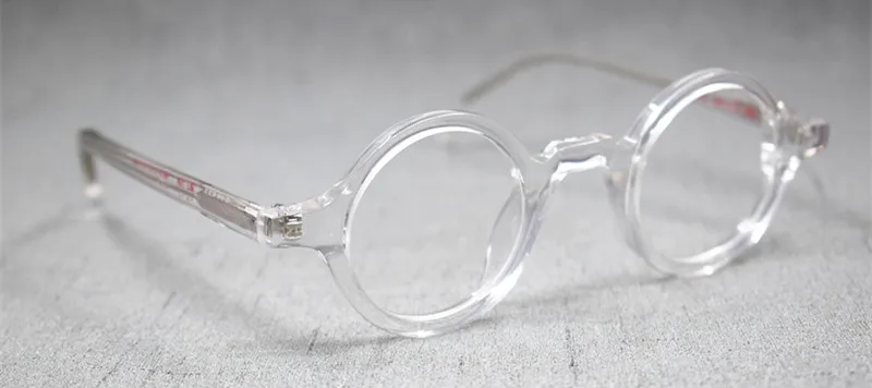 Acetat Vintage Kleine Runde Brille Männer Brillen Rahmen Frauen Optische Verordnung Spektakel Klare Brillen – Detail 14