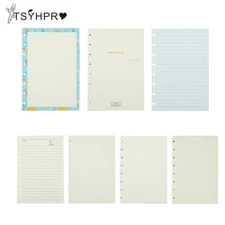 B6/A5/A4 Notebook Refill Papers Voor Diy Notebook Met 7/8/11 Paddestoel Gaten Innerlijke Papars Verliezen blad Accessoires LF19-289