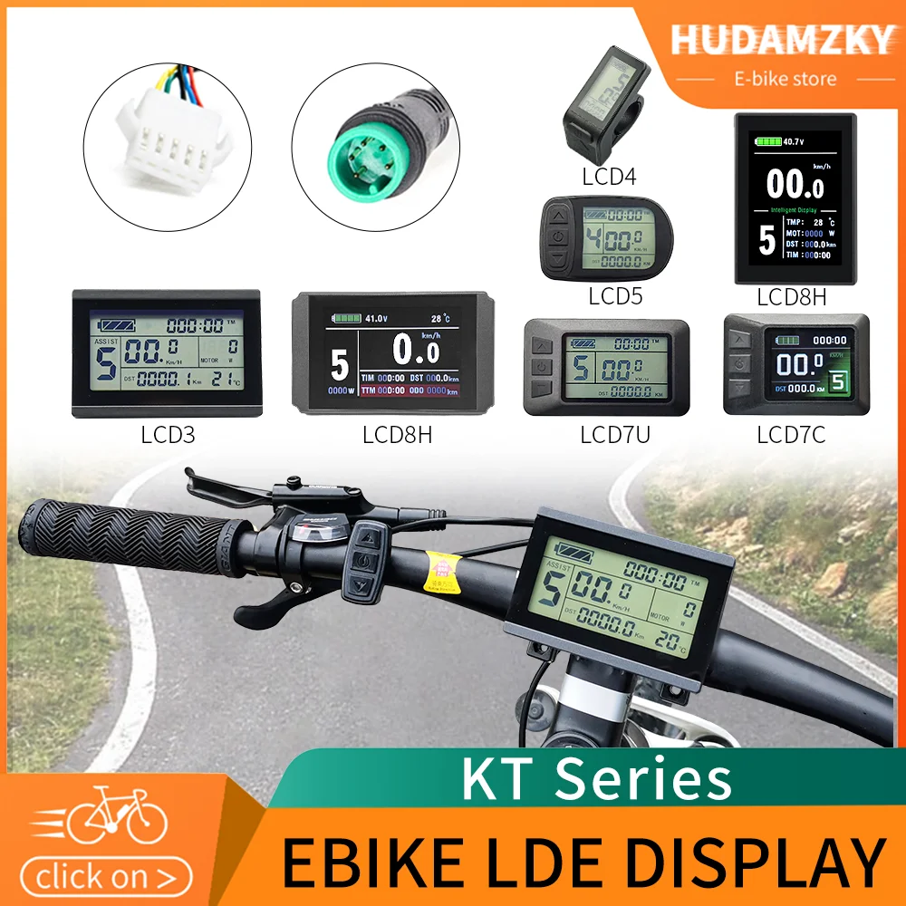 EBike KT شاشة الكريستال السائل LCD3 LCD5 LCD7U LCD7C LCD8 LED 900 عرض 24 فولت 36 فولت 48 فولت 72 فولت للكهرباء Bicycl KT تحكم تحويل عدة