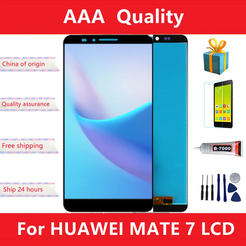 

Оригинальный ЖК-дисплей для Huawei Mate 7 ЖК-дисплей сенсорный экран дигитайзер в сборе Замена для Huawei Mate7 MT7 экран дисплея