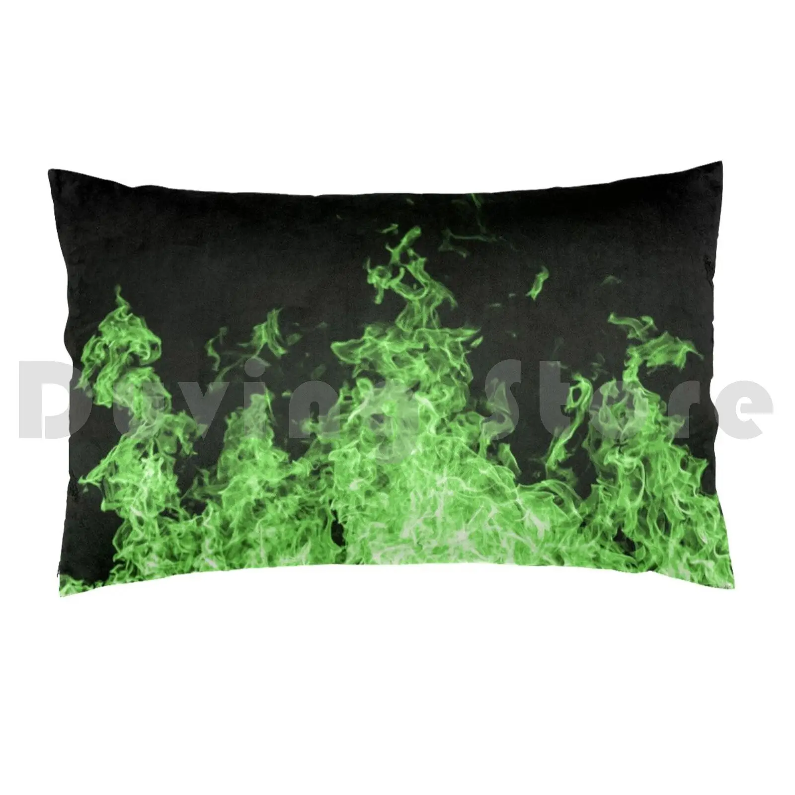 Real Green Flames Pillow case 2947 Billie Real Fire Belly Ache Bellyache Burning Vsco Girl Tumblr