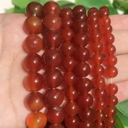 Natural Red Carnelian Agates Round Gem Stone Beads 2/3/4/6/8/10/12MM Pick Size For Jewellery Making 15