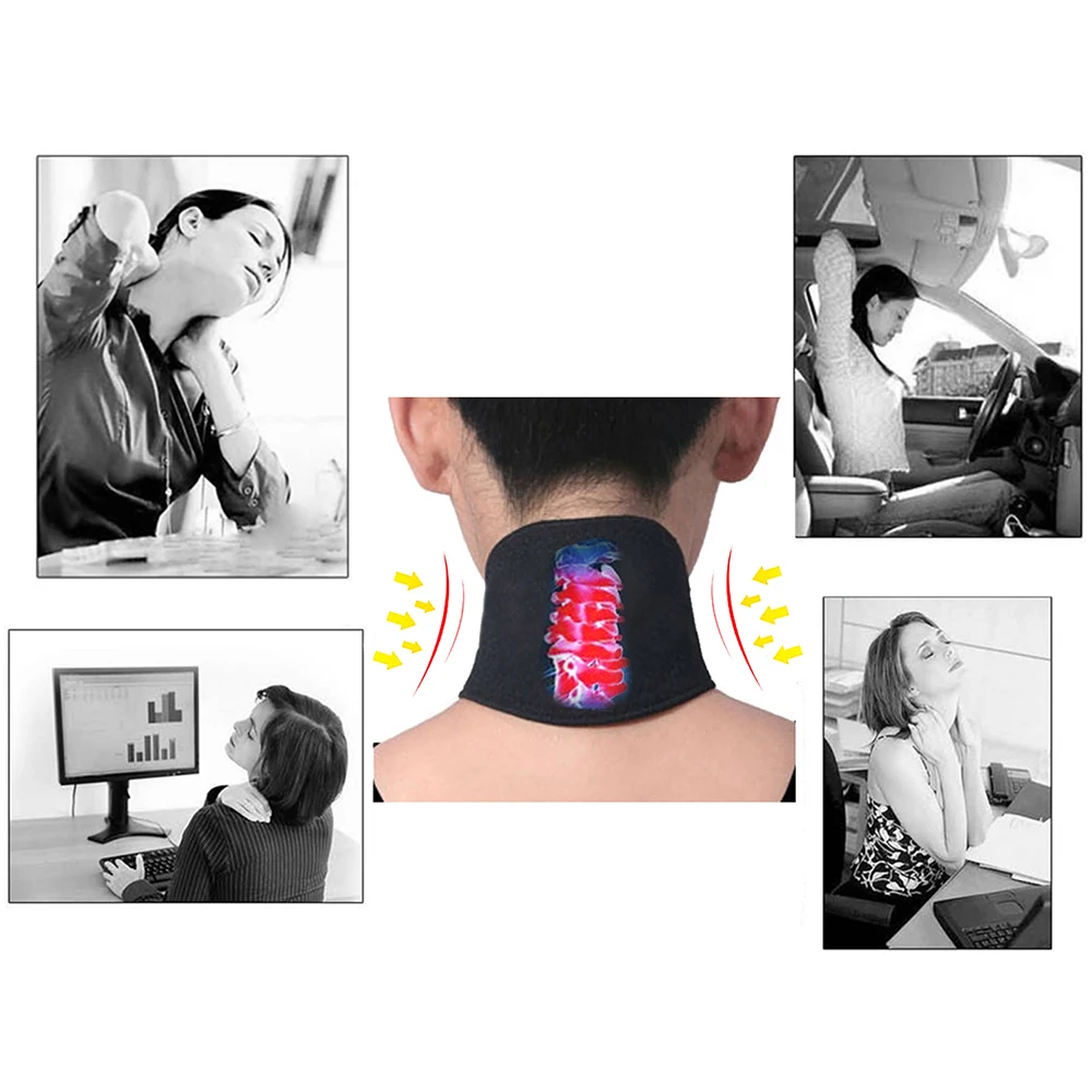 Ifory-Ceinture de cou auto-chauffante en tourmaline, masseur de soutien du cou, protection Spontprincing, soins de santé, livraison directe, 1 pièce