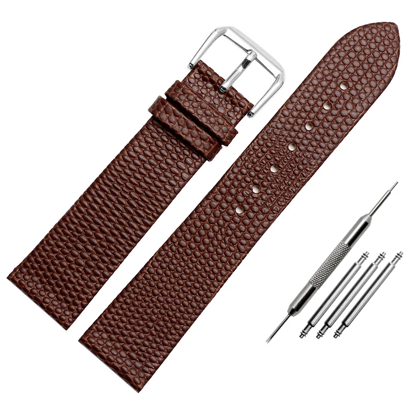 lizard pattern genuine leather watchband 10mm 12mm 14mm 16mm watch bracelet Thin ladies strap Simple stylish wristwatches band