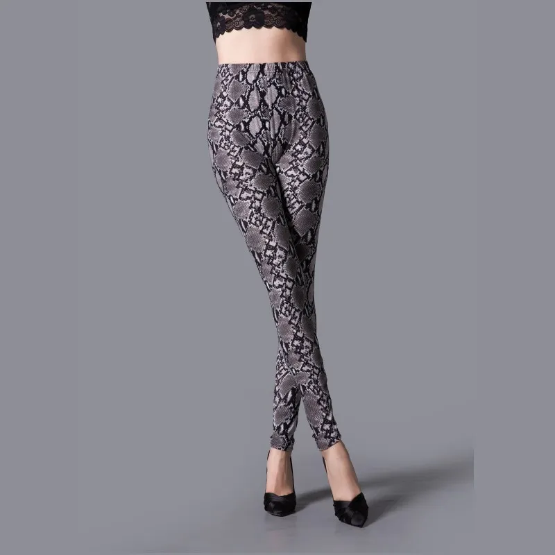 Leggings Sexy a vita alta Leggings con stampa serpente Leggings Fitness donna Skinny Active Wear pantaloni Push Up Leggings allenamento