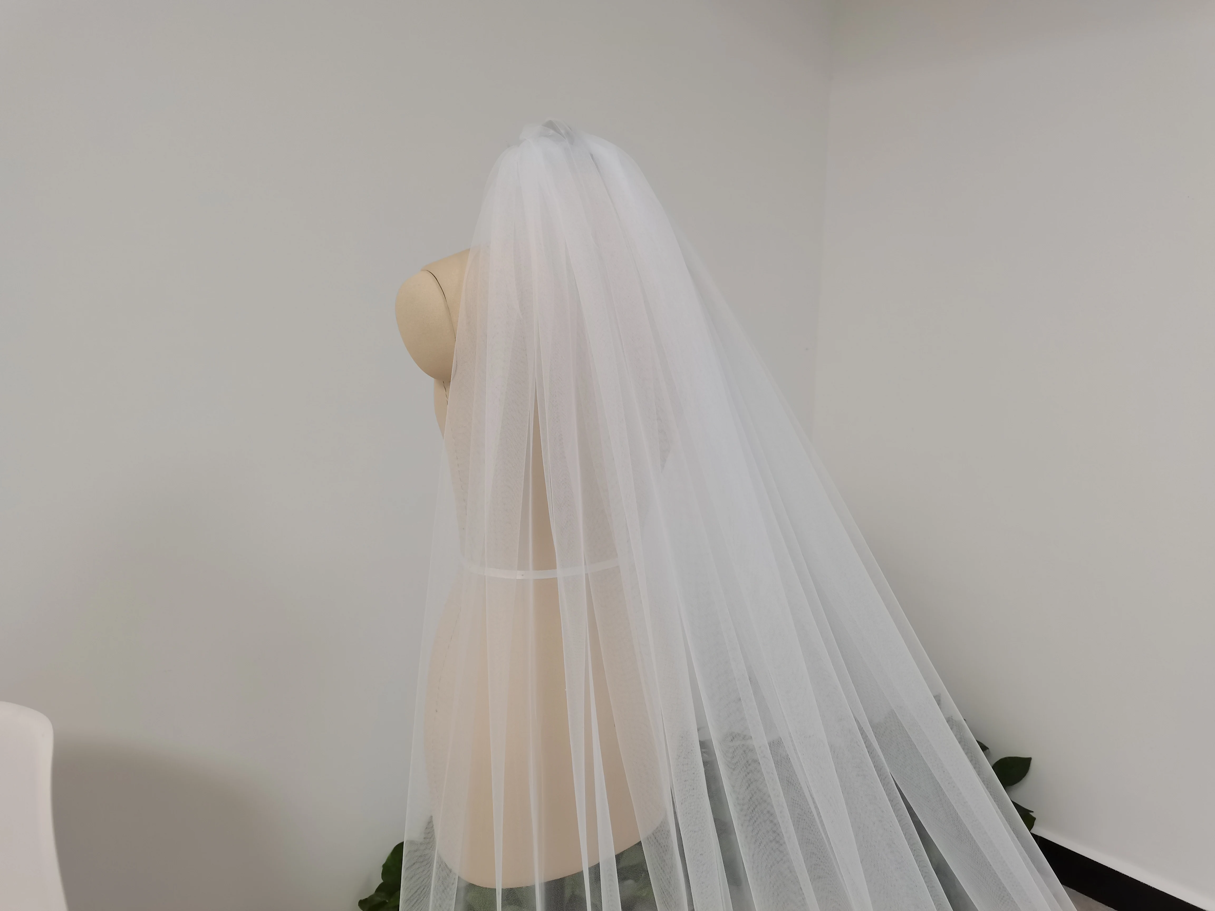 3M Cathedral Length Wedding Veil White/Ivory One Layer Veil Lace Sequined Veil With Comb Bridal Veil