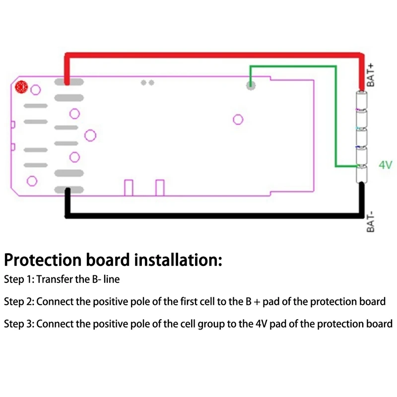 5 pces para milwaukee m18 18v pcb placa de circuito proteção da bateria lítio substituição ferramenta elétrica