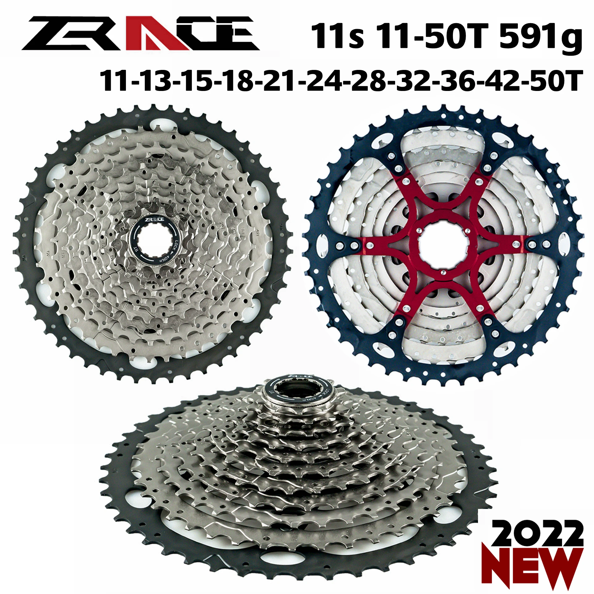 ZRACE Bicycle Cassette 11 Speed MTB bike freewheel 11-46T / 11-50T / 11-52T Aluminum alloy bracket, Free a adapter