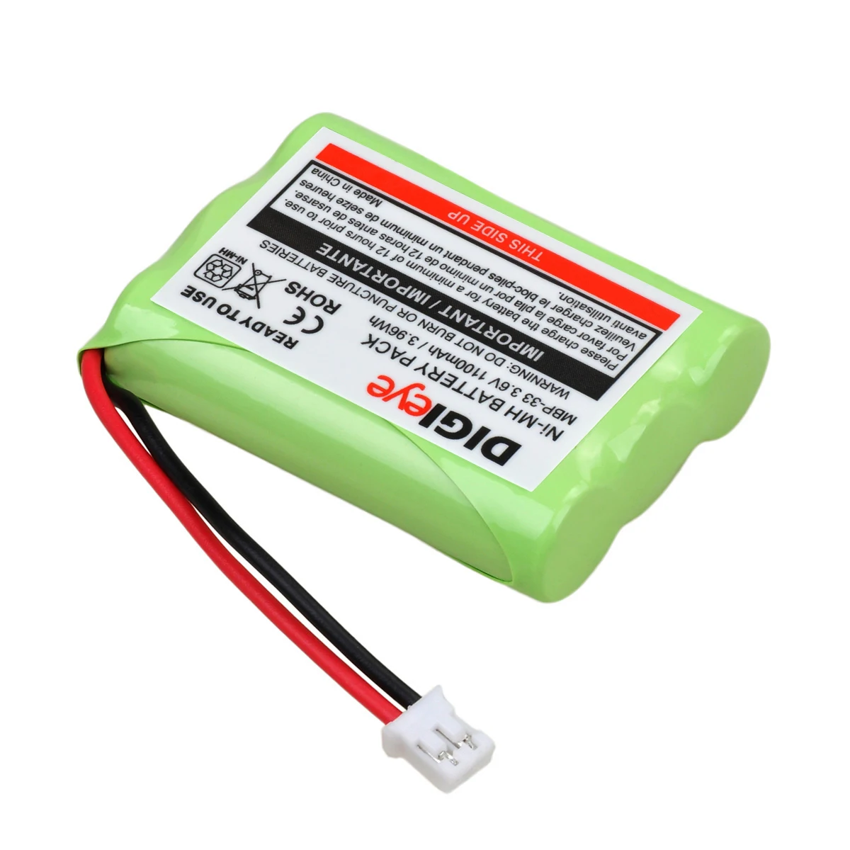 3.6V 1100mAh wymienna bateria dla MBP36, MBP27T, MBP33, MBP33S, MBP33PU,MBP36, MBP36S, MBP36PU niania elektroniczna Baby Monitor