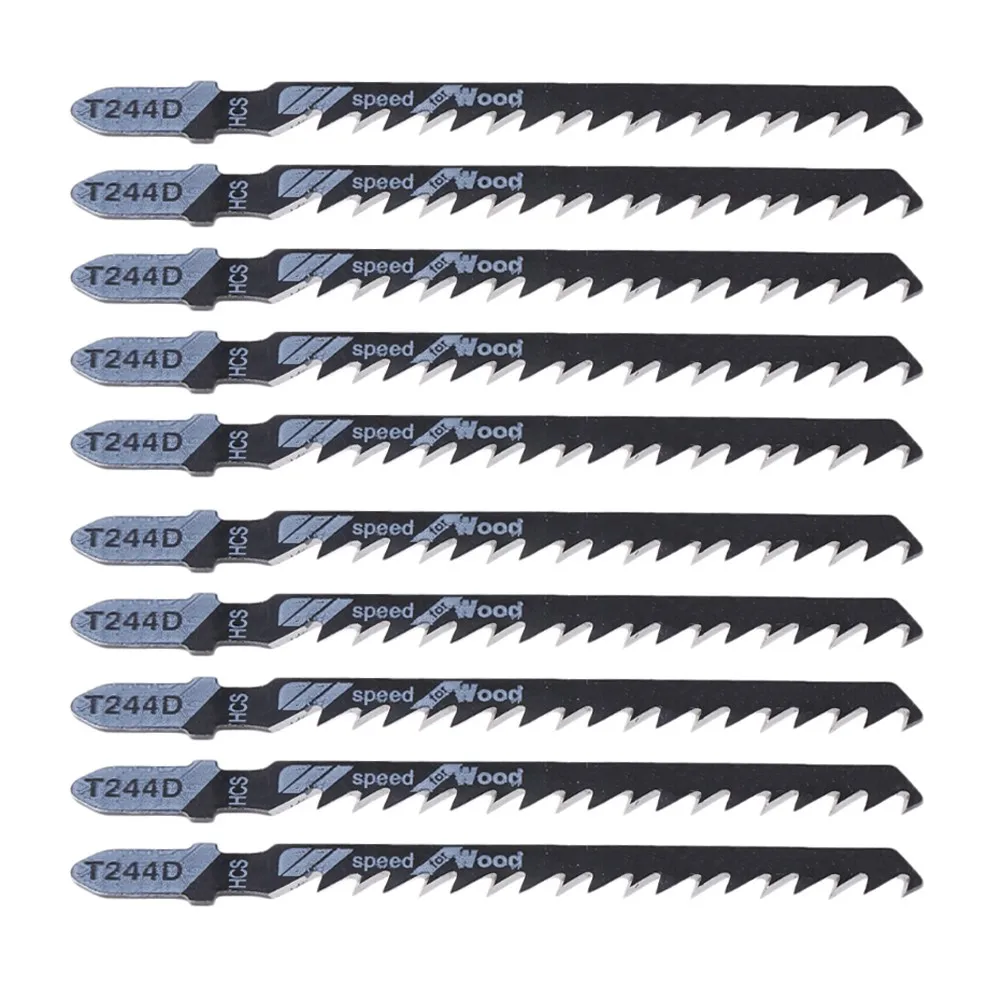 10 Stuks T244D HCS Decoupeerzaagbladen Koolstofstaal Messen Voor Houtbewerking Snijplank Plastic Fiber Power Tools Accessoires