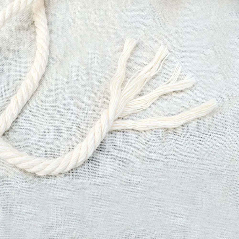 Macrame Cord Twisted String Cotton Cord For Handmade Natural Beige Cords Rope Thread DIY Craft Knitting Making Wall Hangings