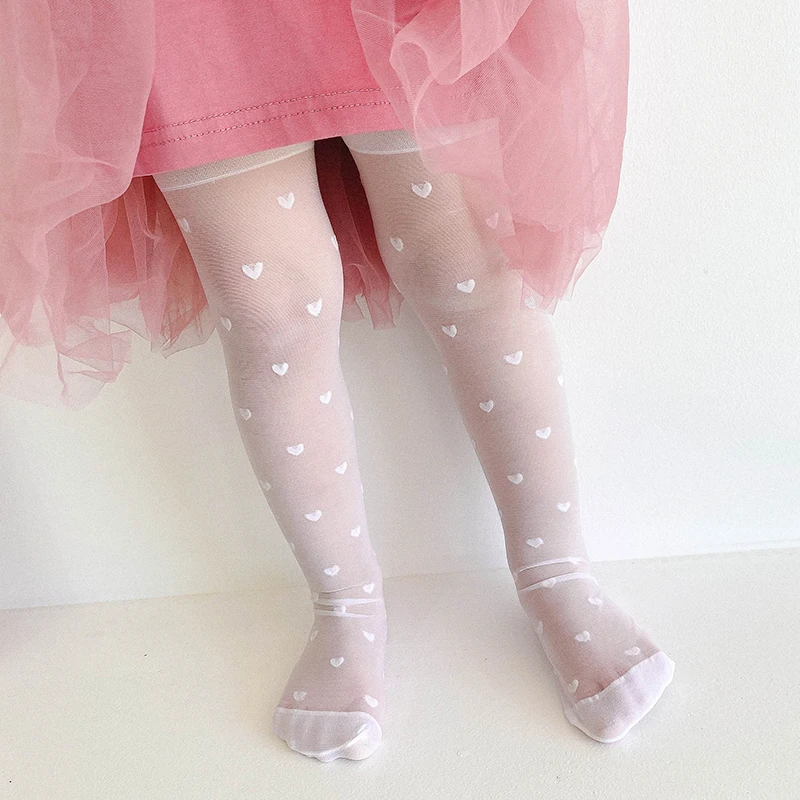 Kids Girls Nylon Summer Pantyhose Toddler Children Princess Bow Kawaii White Tights Newborn Infant Mesh Pants Baby Accessories