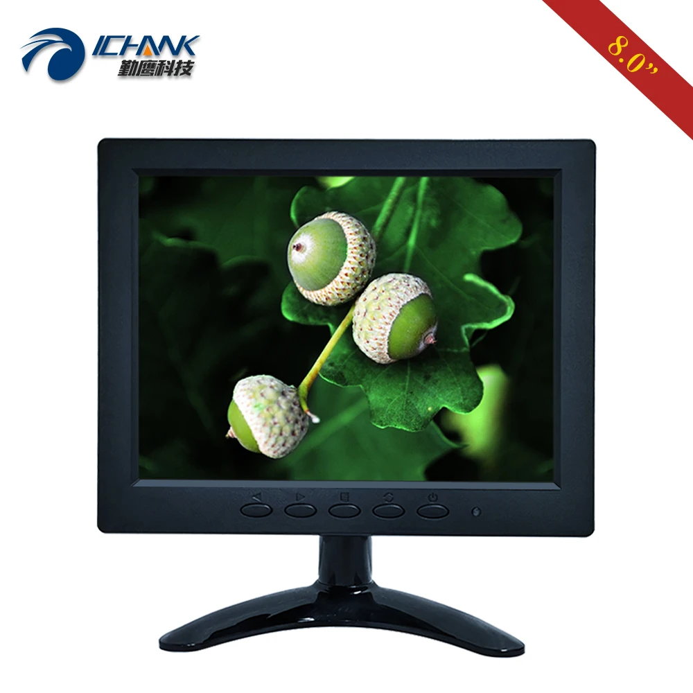 

8" 1024x768 IPS Screen BNC RCA Small Built-in Speaker POS Microscope PC Monitor USB Mini U-disk Image Video Player B080JN-ABHUV