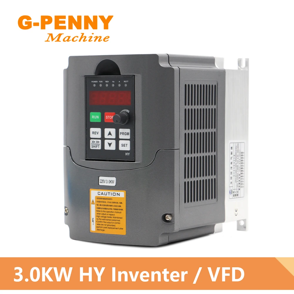 3.0KW HUANYANG 220v  Inverter CNC Spindle motor speed control  Variable Frequency Drive 0-400Hz 3P output 1HP or 3HP Input