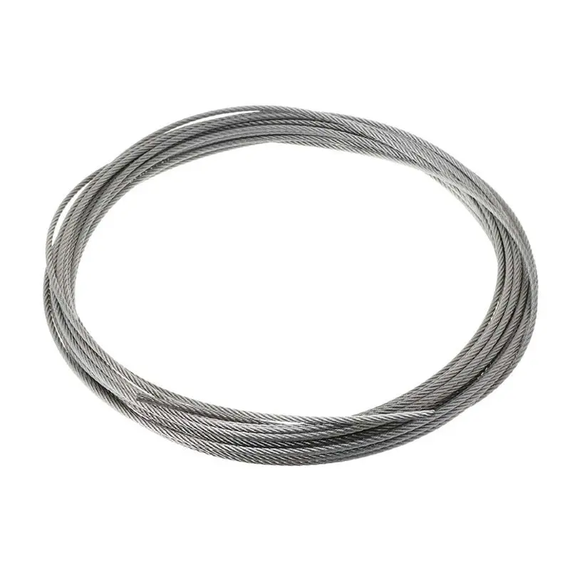 Marine Grade High Tensile 316 Stainless Steel Wire Rope Cable 7X19 Structure 5MM Diameter 100 Meters