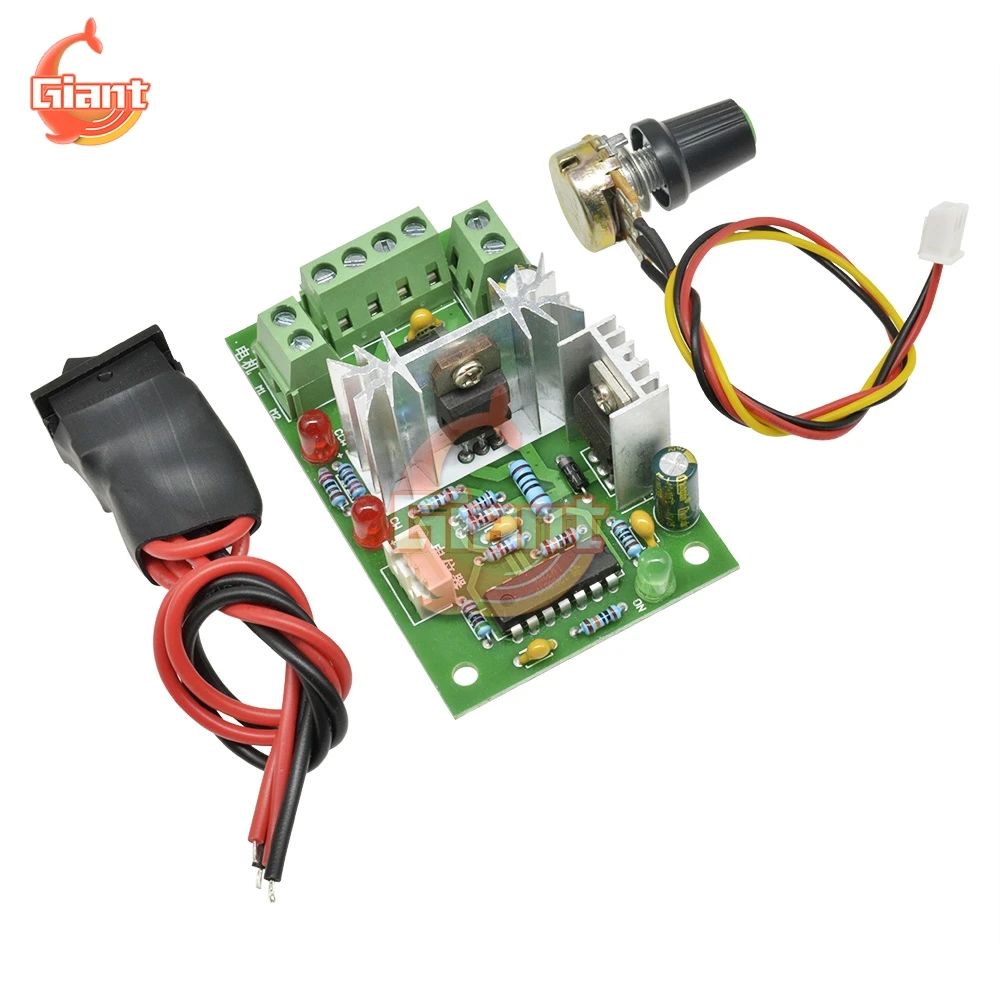 DC6-30V 6a l0371 controlador de velocidade do motor reversível pwm controle para a frente reverso interruptor placa módulo 10a 12v 24v regulador de corrente