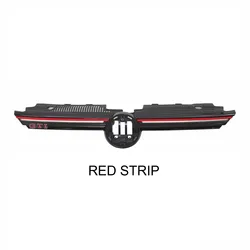 Upgrades Gloss Black Front Bumper Grille Grills With LED Lights DRL Tuning For Volkswagen Golf MK8 GTI GTD R R-Line 2020 2021