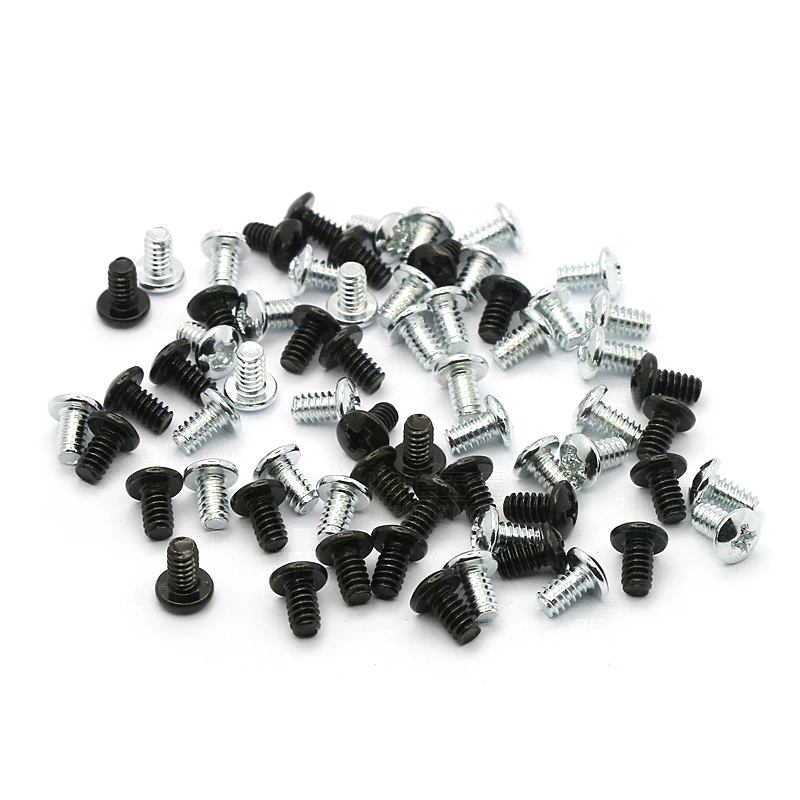 100PCS Zinc-Plated 6#-32 Thin Flat Head Philips Screw M3.5 Computer Case Screw