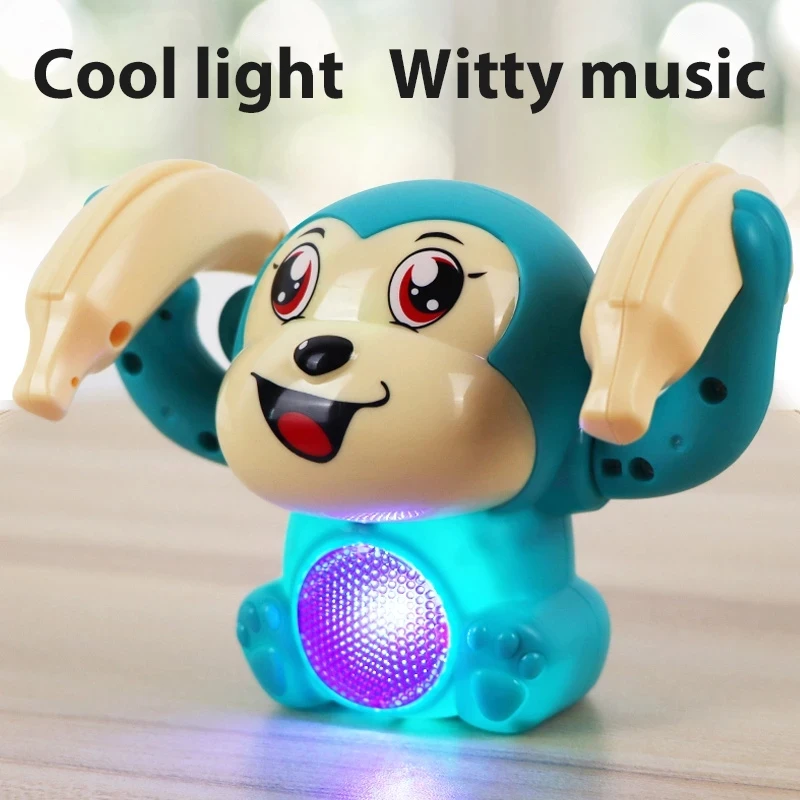 MMBL  Monkey Toys With Light + Music + Walking +Tumbling Safe Plastic 13cm Puzzle Electronic House Pet Toys For Children