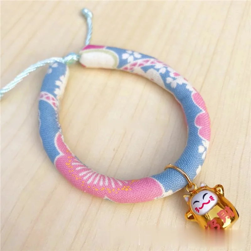 Japanese Style Pet Cat Bell Collar Cats Cute Cartoon Cat Supplies Mascotas Products for Katten Gatos Accessories Necklace