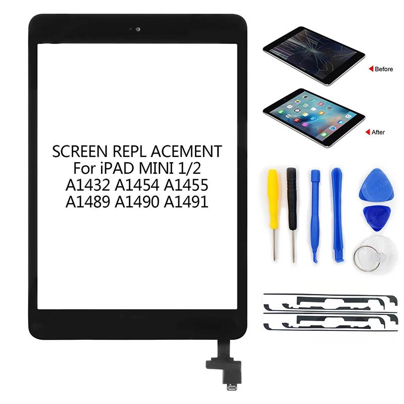 Touch screen glass digitizer panel For iPad mini 1 & 2 For iPad mini A1432 A1454 A1455 A1489 A1490 A1491