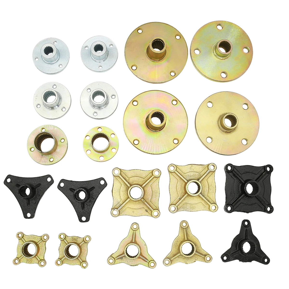 17T 23T 32T 34T Spline 4/6 Stud 3 hole Axle Mounting brackets Wheel Hub Fits 50cc- 125cc 150cc 250cc Quad Dirt Bike ATV Buggy