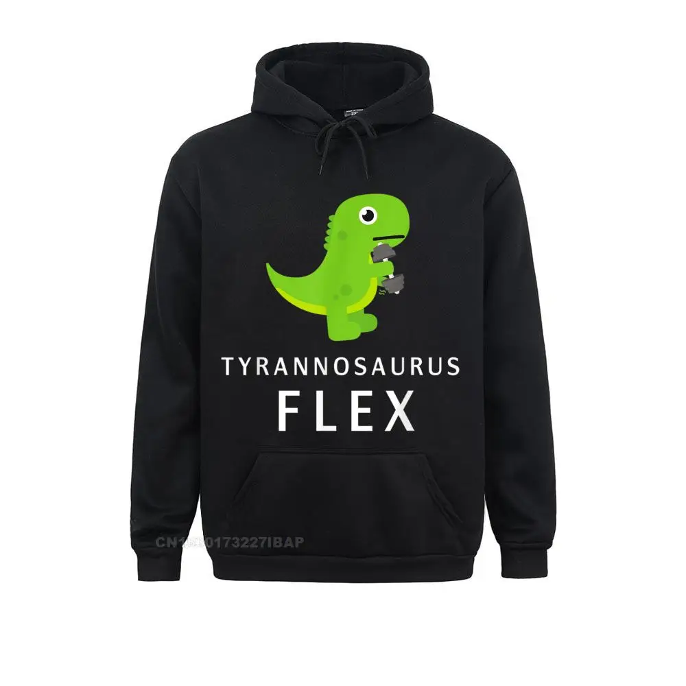 Tyrannosaurus-Flex Funny T-Rex Fitness Hoodie Hip Hop Hoodies Faddish Long Sleeve Male Sweatshirts Printed On Fall Clothes