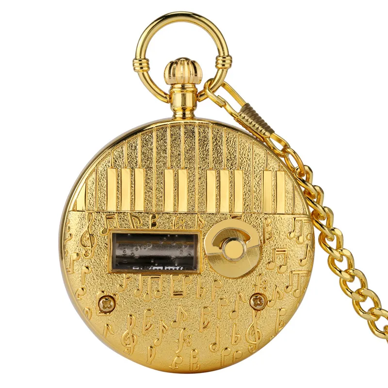 Antique Frohe Weihnachten Musical Uhr Männer Frauen Quarz Analog Taschenuhren mit Song Musik Fob Uhr Anhänger Kette Weihnachten Geschenk