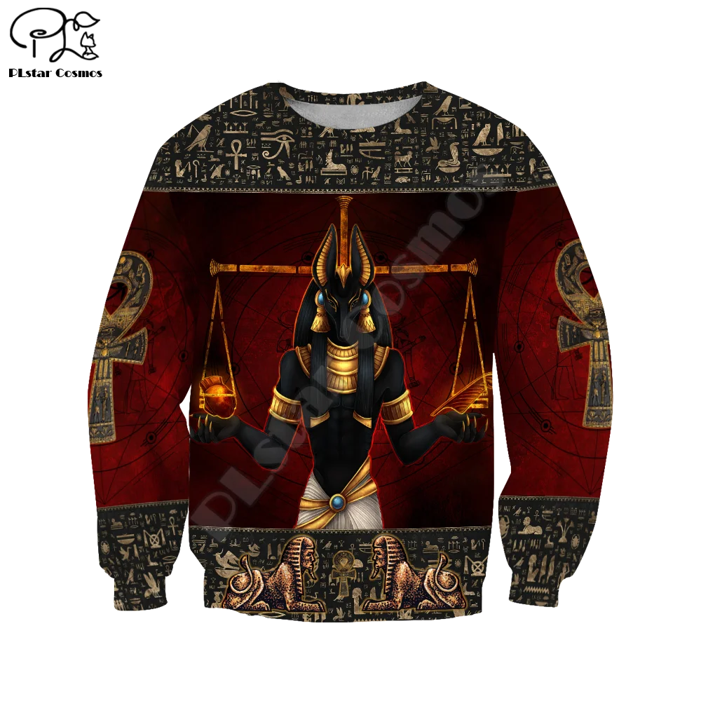 PLstar Cosmos Horus Egyptian Pharaoh Anubis Ancient Egypt Tattoo 3DPrint Men/Women Streetwear Pullover Casual Funny Hoodies A-10