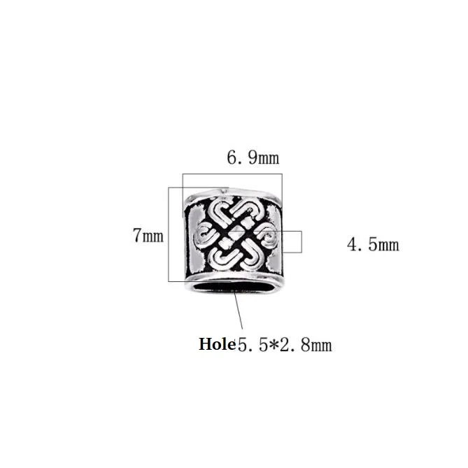 100% 925 Silver Tibetan Endless Knot Loose Beads Sterling Lucky Chinese Knot Bead Good luck Jewelry Findings