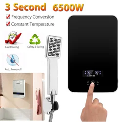 6500W Instant Heating Electric Water Heater Wall Mount Water Heater Household Bath Machine Shower Constant Temperature Water Tap