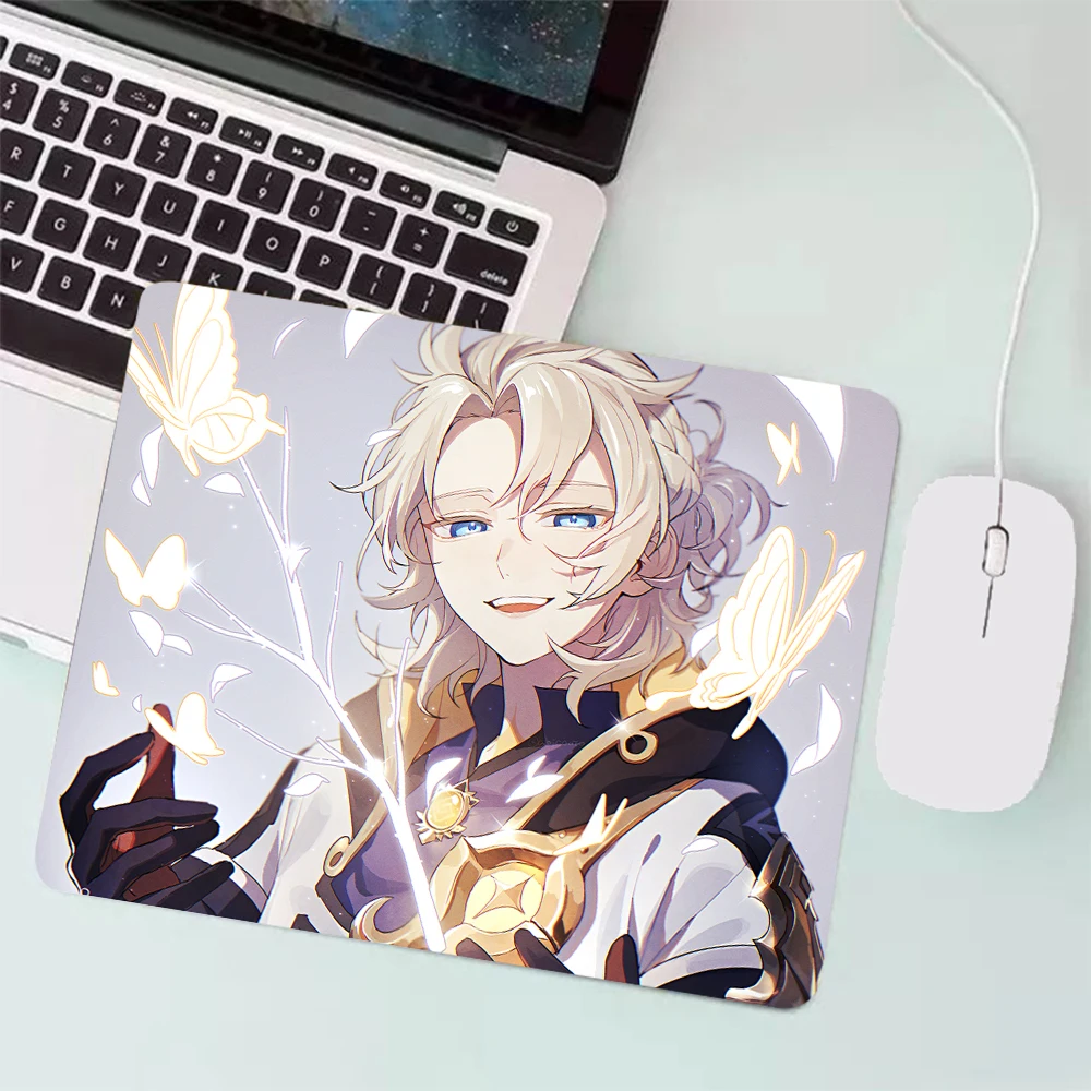 Genshin Impact Albedo Small Gaming Mouse Pad Gamer Keyboard Mousepad Computer Mouse Mat Laptop Carpet Anime Mause pad Desk Mat