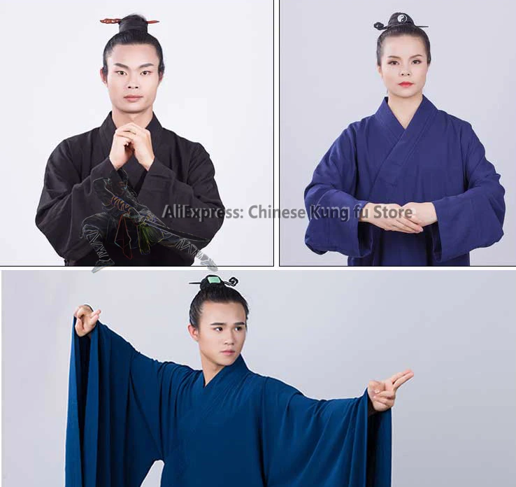 Forcine per capelli taoisti Wudang cinesi da abbinare taoismo Robe Kung fu Uniform Tai Chi Suit Wushu abiti per arti marziali