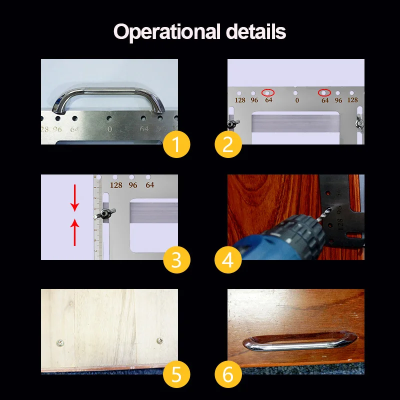 Door Handle Artifact Auxiliary Punch Locator Template Wood Drilling Holes Guide Hardware With Degree Scale With Twist