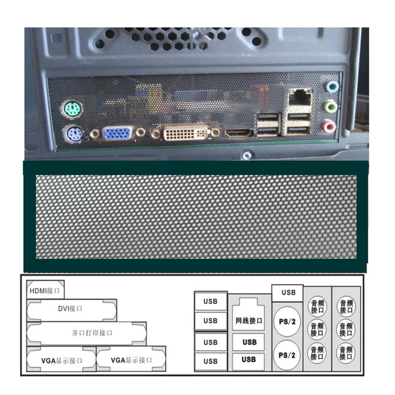 I/O schild Zurück Platte Chassis Halterung von Motherboard Universal DIY Schild backplane PVC PVC Staub Filter Für Computer chassis