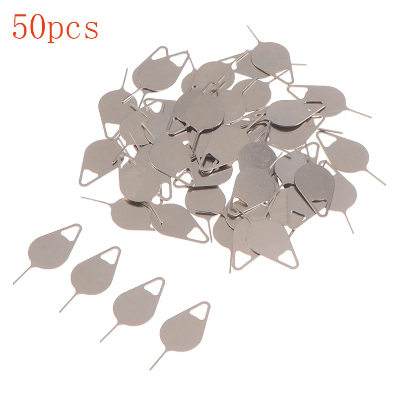 50 Stuks Sim Card Tray Removal Eject Pin Key Tool Rvs Naald