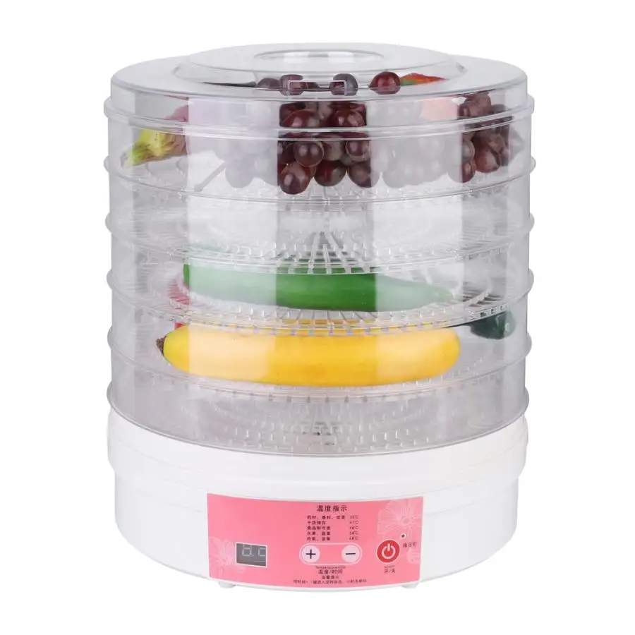 28cm 5 Layer Dried Fruit Vegetables Herb Meat Machine Intelligent Timing Electric Food Dehydrator Fruit Vegetable Drying Machine