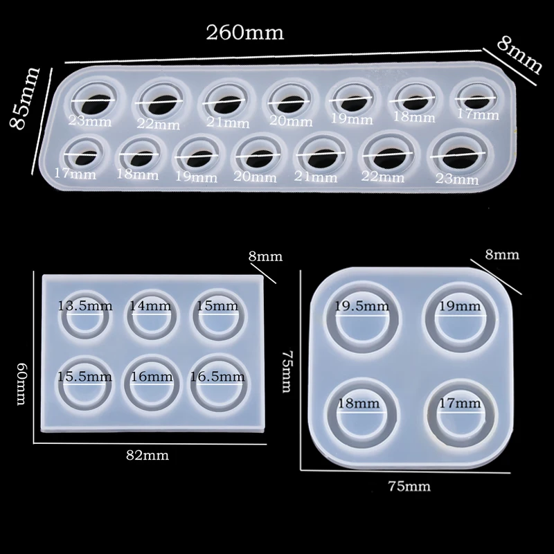 4/6/8/14 furos anéis molde de silicone cristal epóxi molde resina cola epoxy molde feito à mão diy fazer jóias anel para fazer jóias