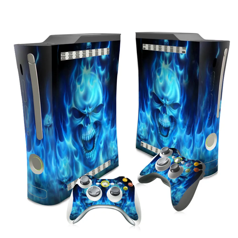 Easy to Install Vinyl Skin Sticker for Microsoft Xbox 360 Original Fat Console and Controller Skins Stickers carbon fiber skin