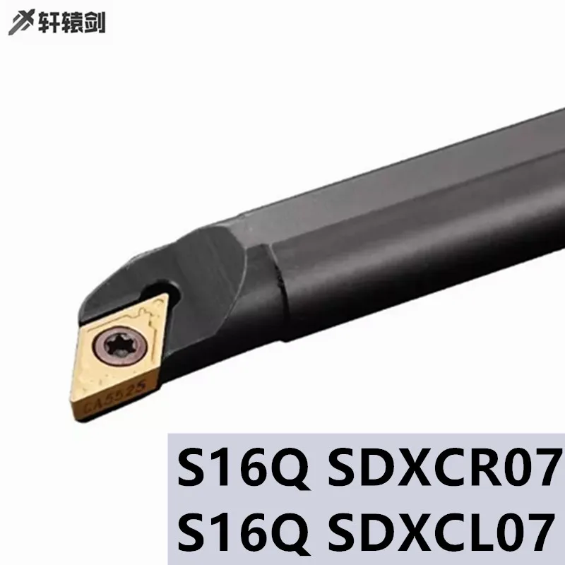 Suporte da ferramenta de giro interno para inserções cnc de carboneto, s16q, sdxcr07, sdxcl07, dcmt, 1 peça