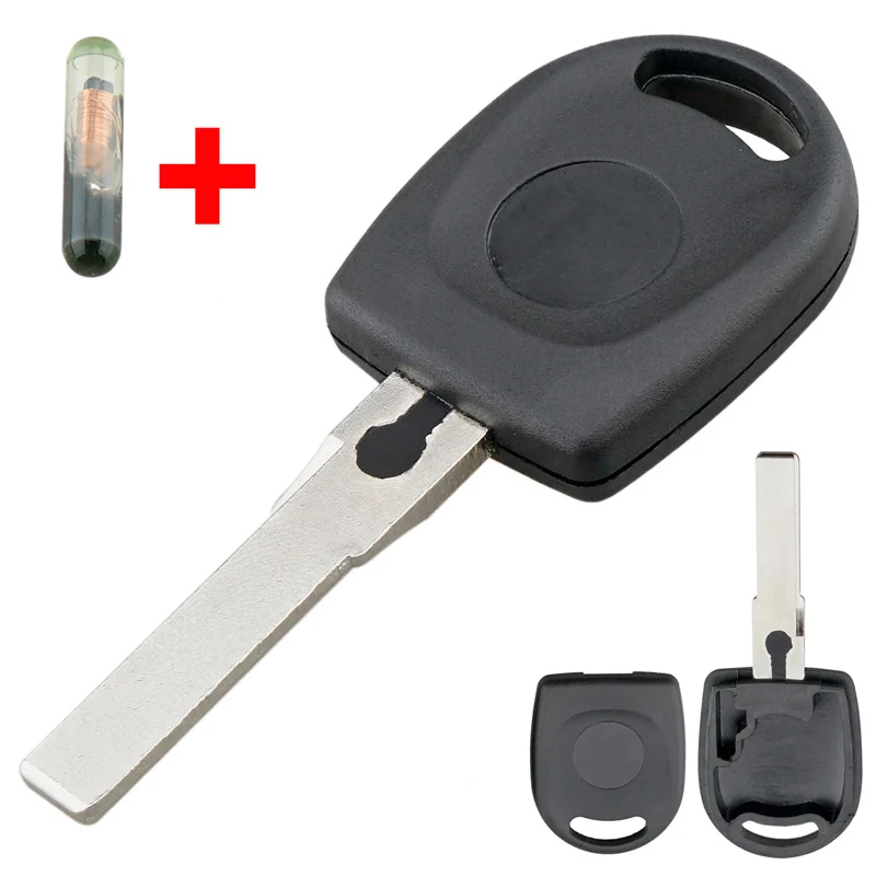 Carcasa de repuesto para llave remota de coche, transpondedor ID48 con chip, apto para VW, Polo, Golf, SEAT Ibiza, Leon, SKODA Octavia