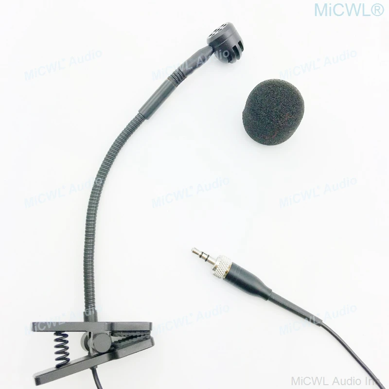 Heart-shaped Instrument Microphone for Sennheiser e908 Wireless Belt Pack sound console Mixer XLR 3Pin Phantom Power adapter