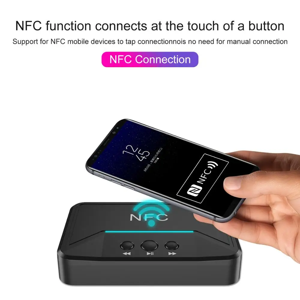 Bluetooth-приемник с поддержкой NFC 5,0 и штекером 3,5 мм