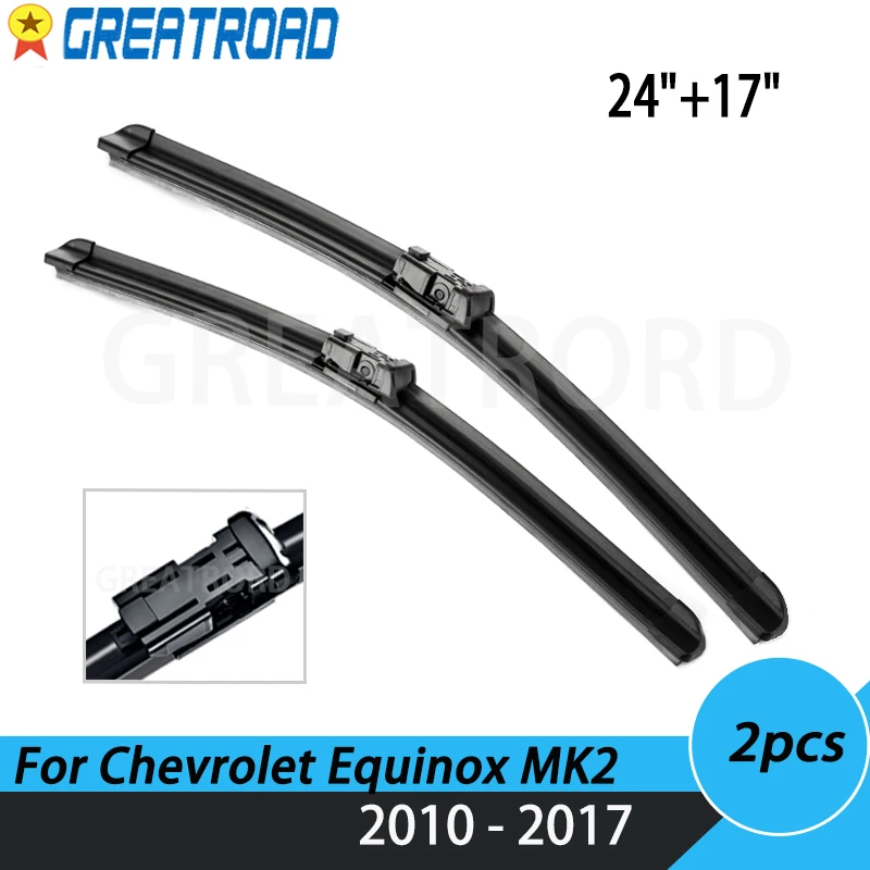 Wiper Front Wiper Blades For Chevrolet Equinox MK2 2010-2017 2011 2012 2013 2014 2015 Windshield Windscreen Front Window 24