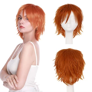 Benihair Synthetic Wig Cosplay White Red Green Blue Pink Hair Short Layer False Layer Hair Extension Women of Men Party Wig 8 Main Sales Green Wig - №6