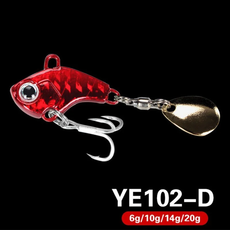 1Pcs Rotating Metal VIB vibration Bait Spinner Spoon Fishing Lures 6g 10g 20g Jigs Trout Winter Fishing Hard Baits Tackle Pesca